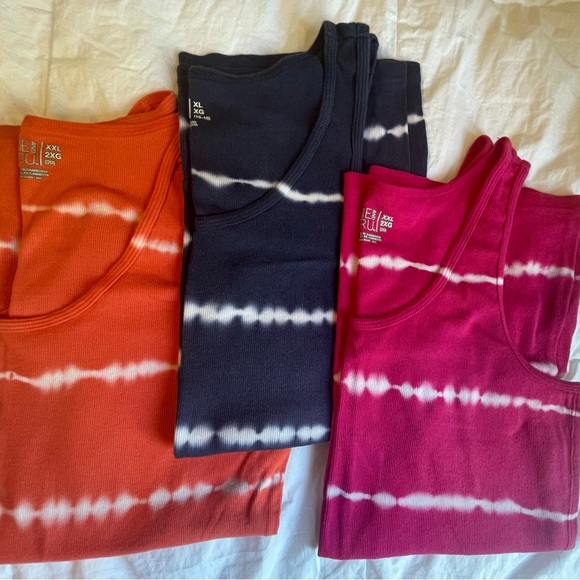 Bundle of 3 Tie-Dye Tanks. XL & XXL. Cotton/Modal/Spandex - Picture 2 of 12